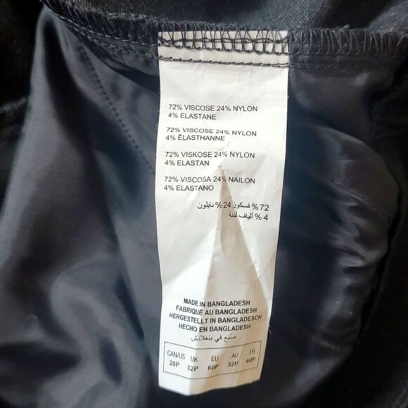 New With Tag Addition Elle Plus Size 28 Petite Dark Grey Straight Leg Ankle Pant - Picture 11 of 14